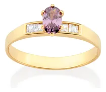 Comprar Anel Solitário Formatura Folheado Ouro 18k Rommanel 513414