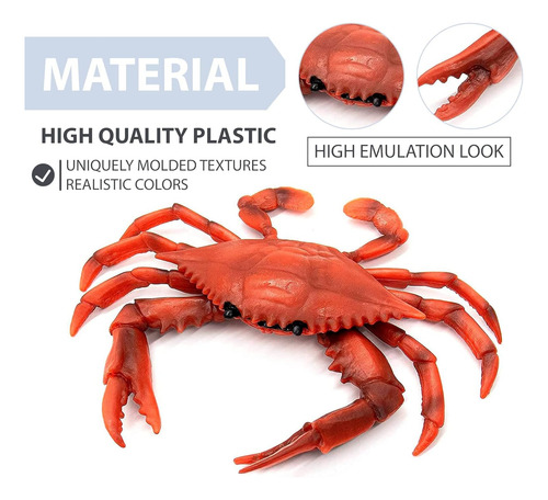 2 Pcs Juguete De Cangrejo Realista Artificial - Aprendizaje