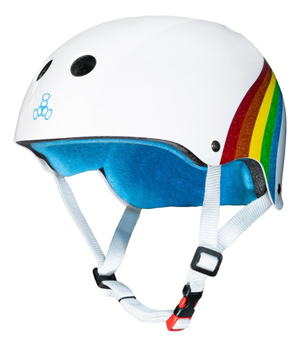 Casco Triple 8 The Certified Sweatsaver White Rainbow Spark