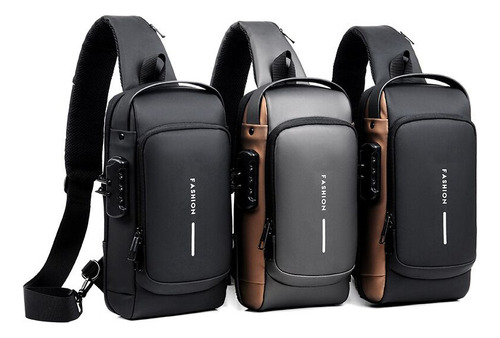 Minimochila Transversal For Hombre Con Pecho Diagonal+usb