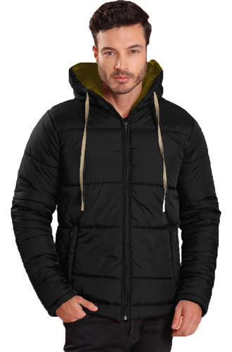 Chaqueta Hombre Acolchada Impermeable Invierno Con Capota Capucha Abrigo Moda Masculina Liviana Urbana Ropa De Calle Calidad Premium