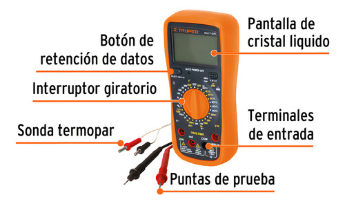 Multimetro Digital Truper Mut-39 Uso General