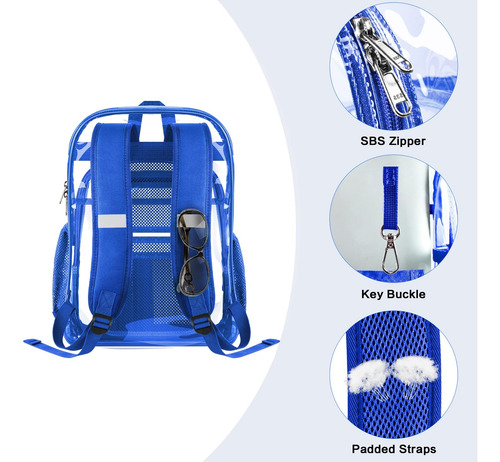 Mochila Transparente Pamano Transparente Heavy Duty Para La