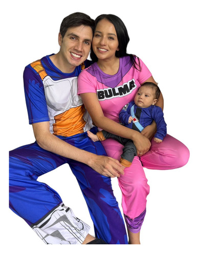 Pijamas Dragon Ball Z Vegeta Y Bulma Para Familias