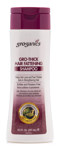 Groganics - Champu De Engorde Para Cabello Grueso (8.5 Oz)