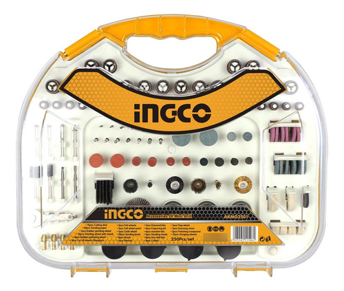 Juego Accesorio P/mini Torno 250 Pz Akmg2501 Ingco Ferreplus