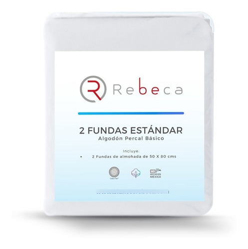 Par De Fundas De Almohada Estandar 200 -15 Colores A Blanco / Algodón Percal 200