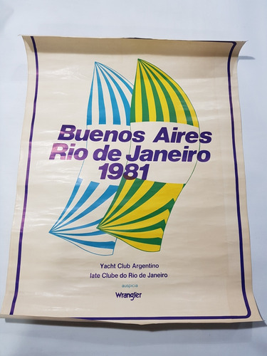 Antiguo Afiche Regata Buenos Aires Río 1981 Origin Mag 59470