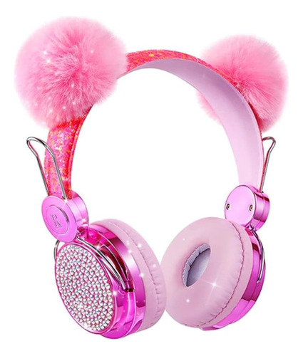 Svyhuok Pompon Auriculares Bluetooth Niños Niñas, Niños, Pc,