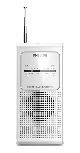 Radio Portátil Philips Ae1500 Am/fm De Bolsillo Blanco