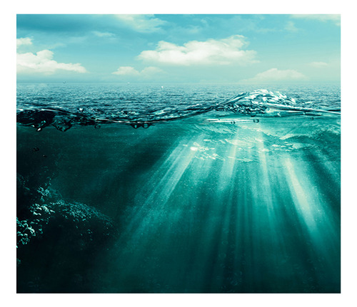 Cartel De Paisaje De Acuario 76x46cm