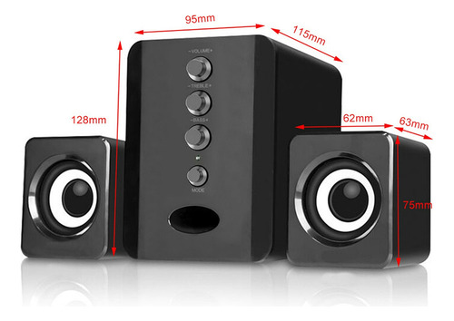 Equipo De Audio Usb Box Desktop Music D-202 Para Estéreo Con