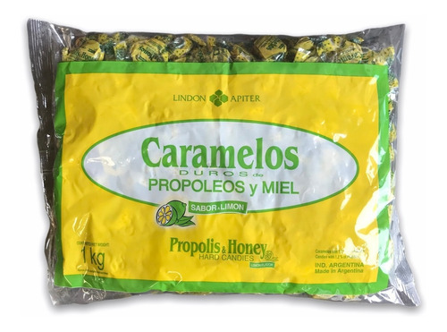 Caramelos Propoleos Y Miel Lindon Apiter 500 Grs Sabor Limon