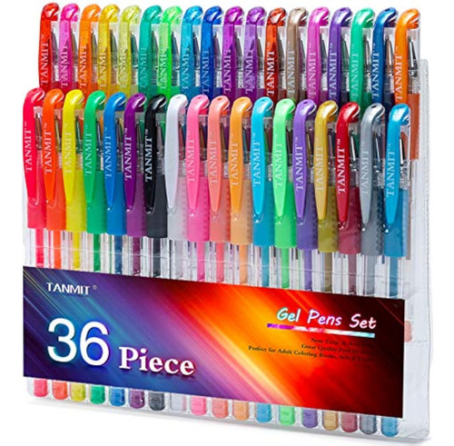 Lapiceros De Gel 36 Colores Larga Duracion Escritura
