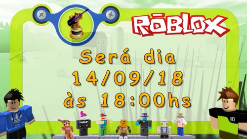 Roblox Convite Virtual Animado Para Aniversario Mercado Livre - convites de aniversario roblox