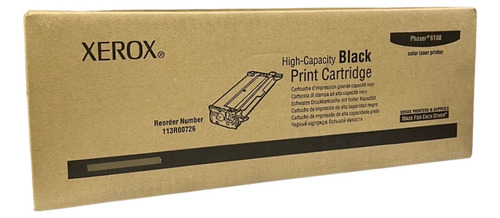 Toner Original Xerox Phaser 6180 Negro 113r00726 8,000 Pags