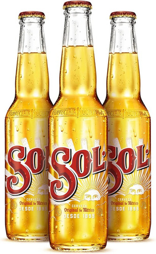 Cerveza Sol A Botella 330 Cc(  3 Unidades )-super