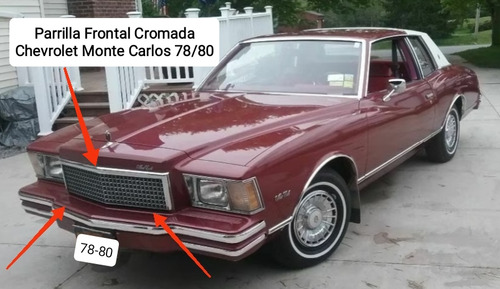 Parrilla Cromada Chevrolet Clásico Monte Carlos 78/80 