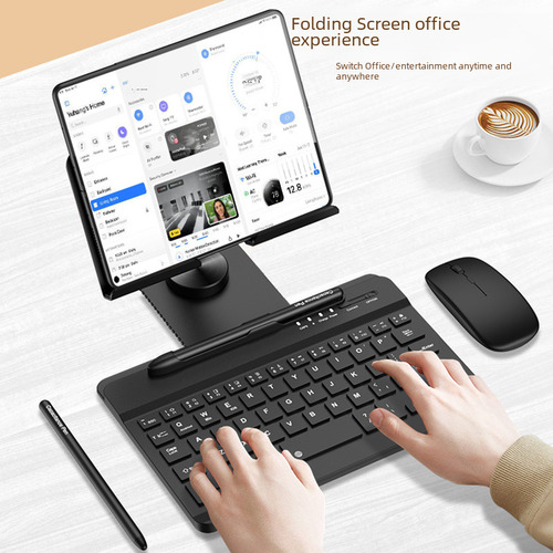 Para Samsung Fold4 Retrátil Tablet Suporte Bluetooth Teclado