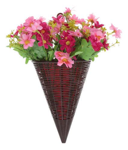 Cesta Colgante De Pared Con Flores Artificiales Para Colgar