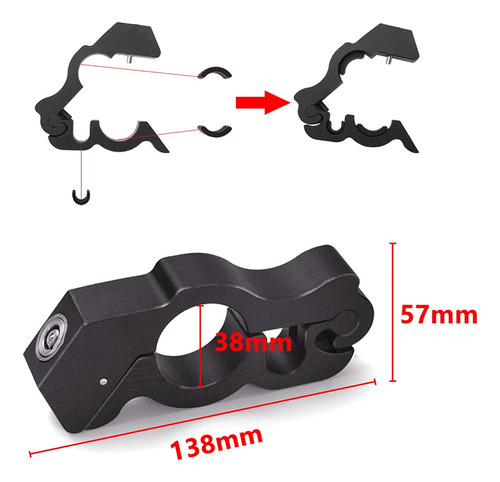 Candado De Acelerador Accesorios Motocicleta Seguridad+keys