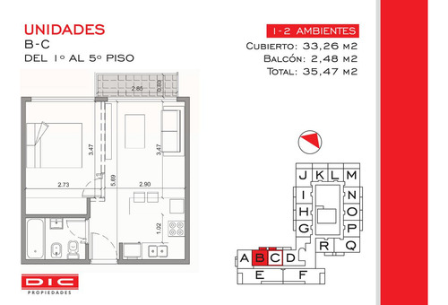 Departamento 2 Ambientes Alquiler - Florida Mitre/este