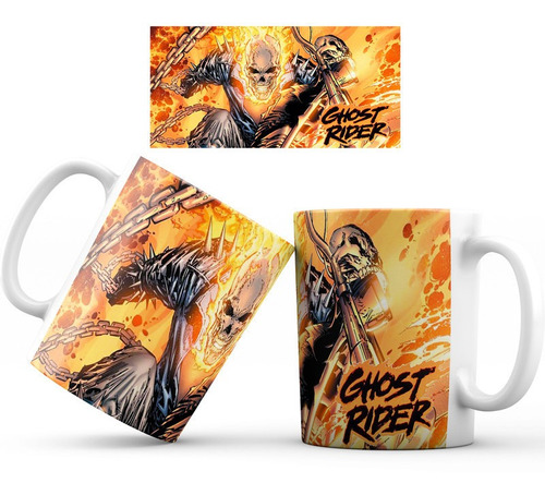 Mug Taza Ghost Rider Superheroe Marvel