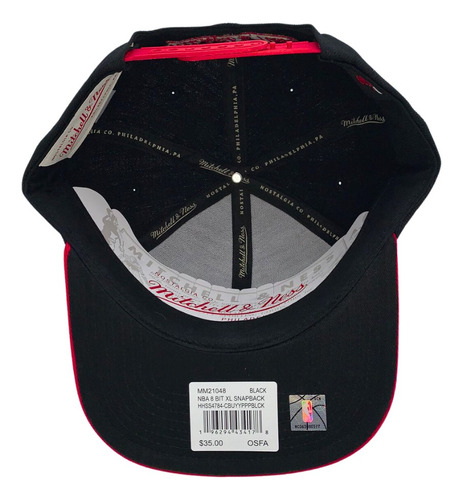 Gorra Mitchell & Ness Chicago Bulls 8 Bit Xl Hwc Ajustable