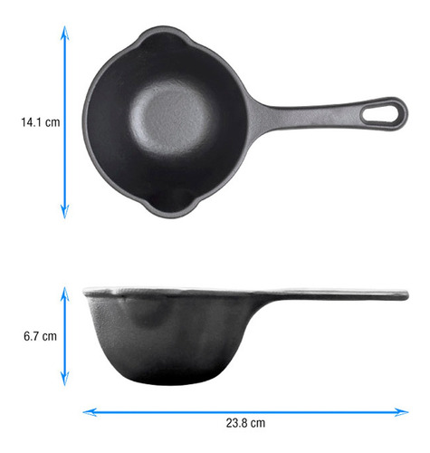Imagen 2 de 6 de Salsero Hierro Esmaltado Vítreo 14cm Victoria Oferta