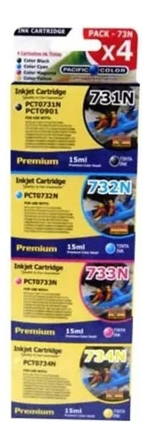 Pack 4 Tintas Epson 73 Alternativas Pacific Color 73n C79