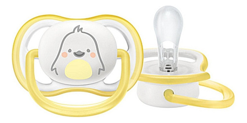 Chupeta Ultra Air Pinguim Philips Avent Amarelo E Branco