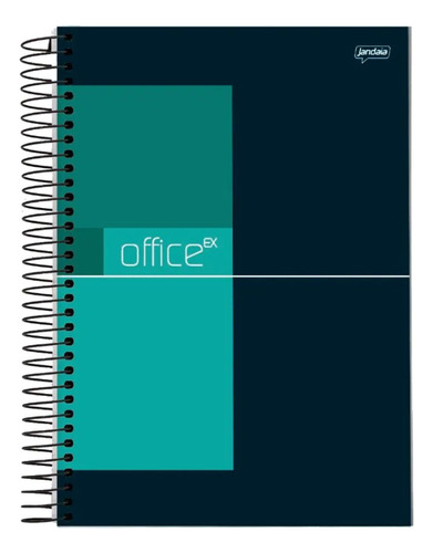 Caderno Espiral Jandaia Office Ex 1 Materia 80 Folhas