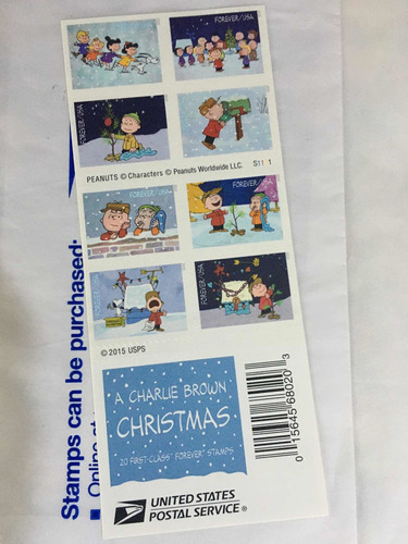Estampillas De Colección A Charlie Brown Christmas 2015