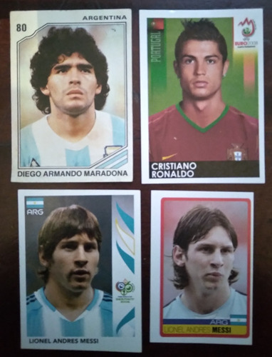 Barajitas Panini Cristiano Ronaldo Rc Messi Rc Y Maradona 86