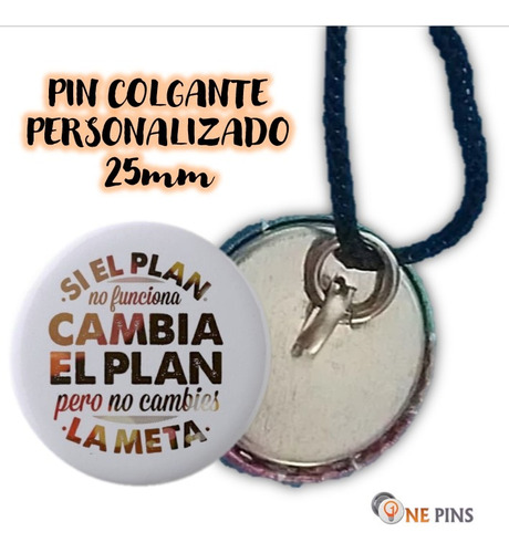 Collar Colgante Pin  Personalizados 25mm X 25 Unidades