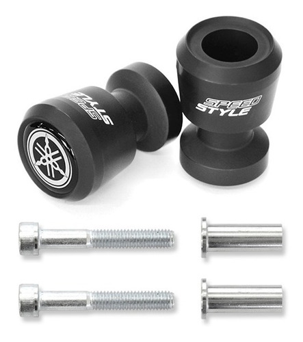 Imagem 3 de 6 de Kit Slider Dianteiro Traseiro Yamaha Mt03 Mt 03 Fosco