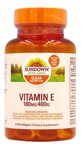 Vitamina E 400iu Made In U.s.a. (cápsula Blanda)