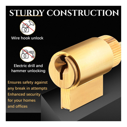 Jagely 4 Pcs Lock Cylinder 125 Pulgadas Piezas De Repuesto