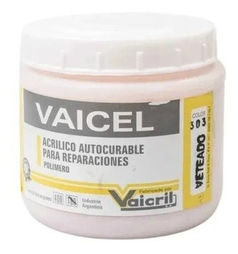 Acrilico Autocurable Para Reparaciones Vaicel X 400gr