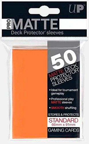 Protectores Ultra Pro Standard 50 Unidades - Naranja Matte