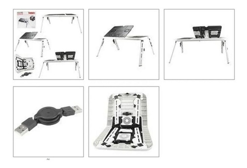 Imagem 5 de 6 de Mesa Para Notebook Dobrável Com Cooler Tomate Mtn-888