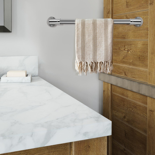 Cortina De Ducha De Acero Inoxidable Con Soporte Para Barra
