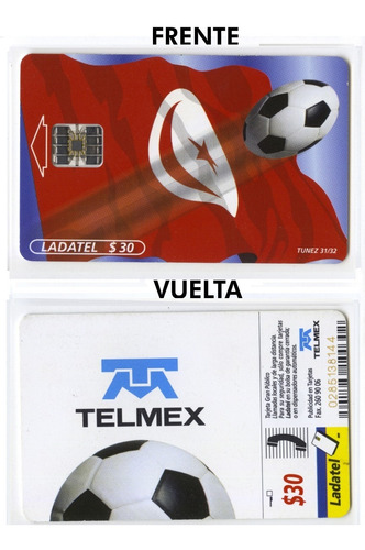 Tarjeta Ladatel $30 Mundial Futbol 31/32: Túnez