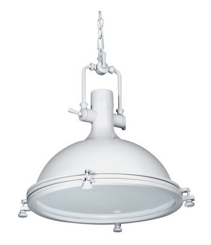 Lampara Colgante Industrial Terastia Blanco Naval Metal Lk