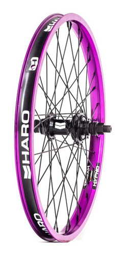 Llanta Trasera Bmx Haro Completa ¡doble Pared Driver 9t! Pro