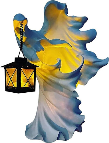 Escultura De Fantasma De Halloween Con Linterna De Vela