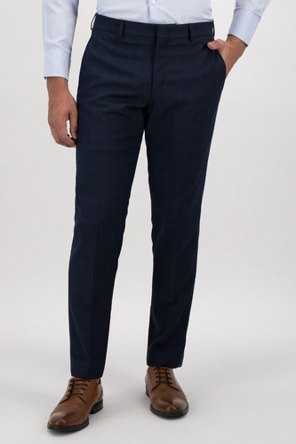 Traje Hombre Easy Care Slim Fit Verde Oscuro Cuadros 46