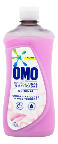 Lava Roupas Líquido Finas E Delicadas Original 450ml Omo