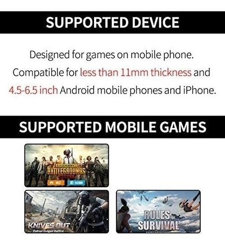 Imagen 5 de 6 de Control Juegos Mobile Ifyoo Z108 Aim Trigger L1r1/2 Pares