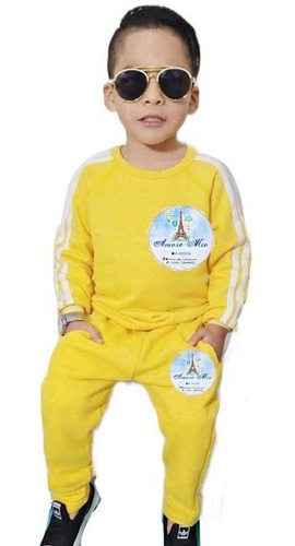 Conjunto Buzo Pantalón Algodón Frizado Niños Calidad Premium